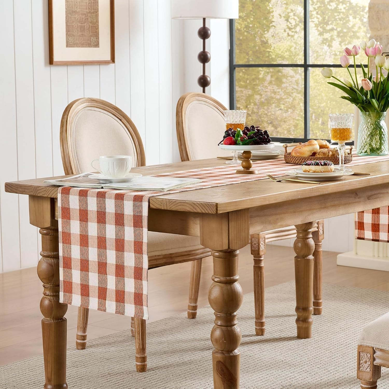 fall-gingham-table-runner-13x90-inches-long-orange