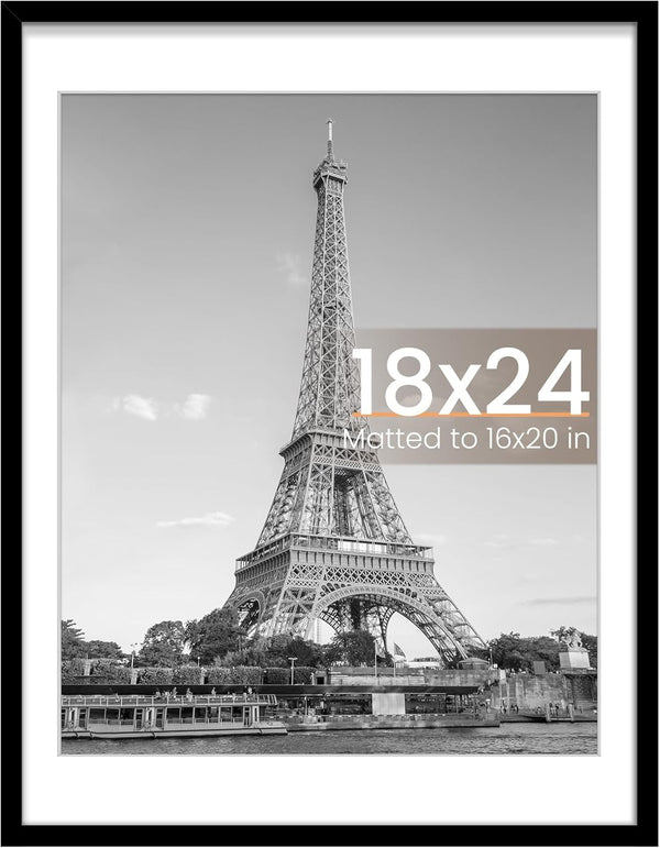 18X24 Picture Frame, Wall Decor Poster Frames, Black 1 Pack1