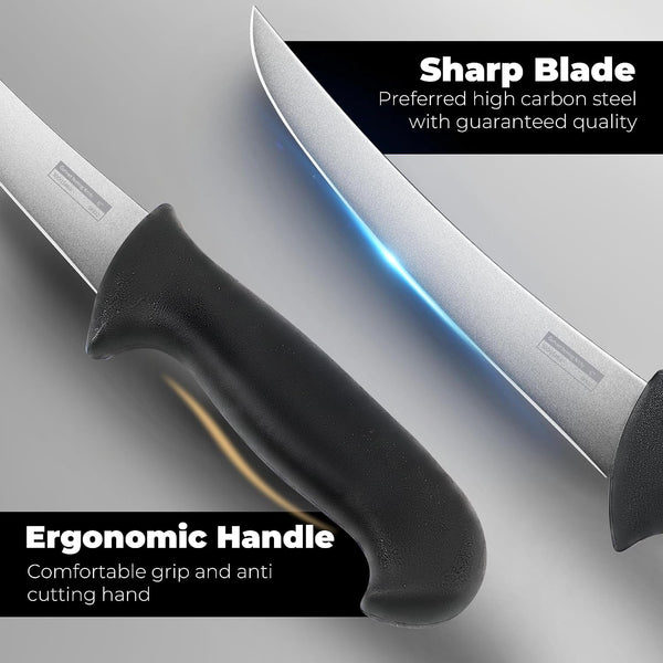 ZHANG XIAO QUAN Fillet Knife 6", High Carbon Stainless Steel Sharp Boning Knife, Ergonomic Handle for Meat and Poultry3