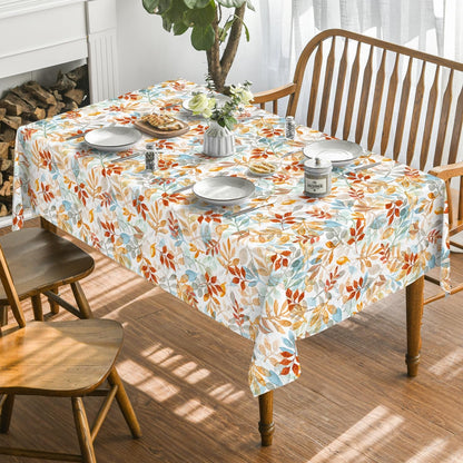 Fall Tablecloth 60 X 60 Inch Square Thanksgiving Leaf2