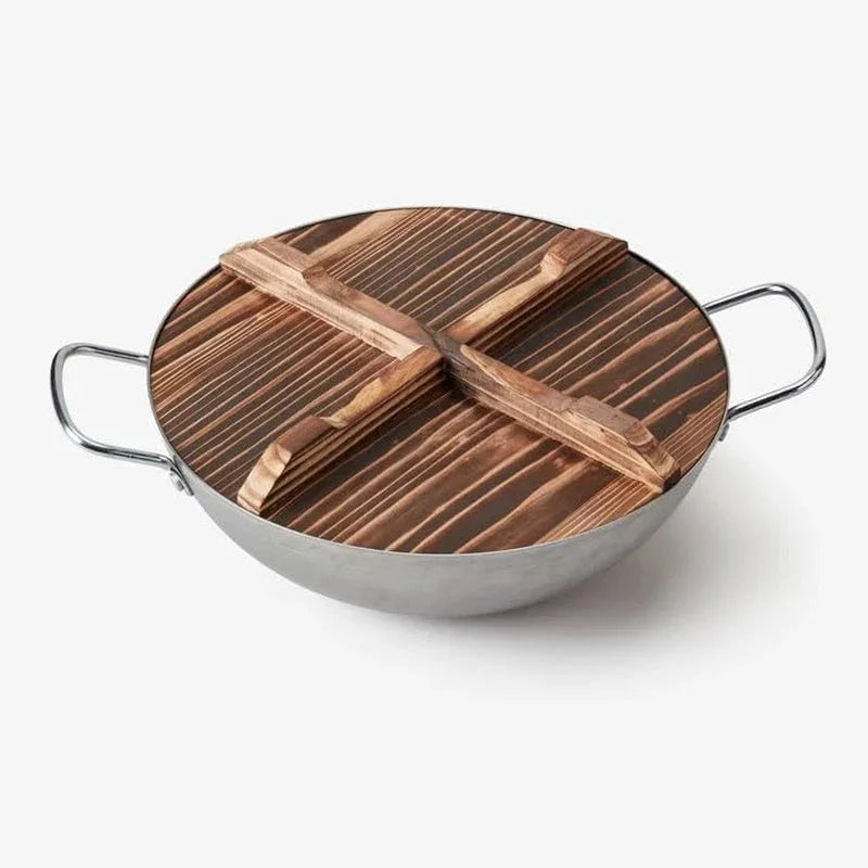 13-carbon-steel-wok-flat-bottom-stir-fry-pan-with-dual-steel-handles-includes-convertible-wood-trivet-lid-pre-seasoned-induction-gas-compatible-professional-grade-cookware