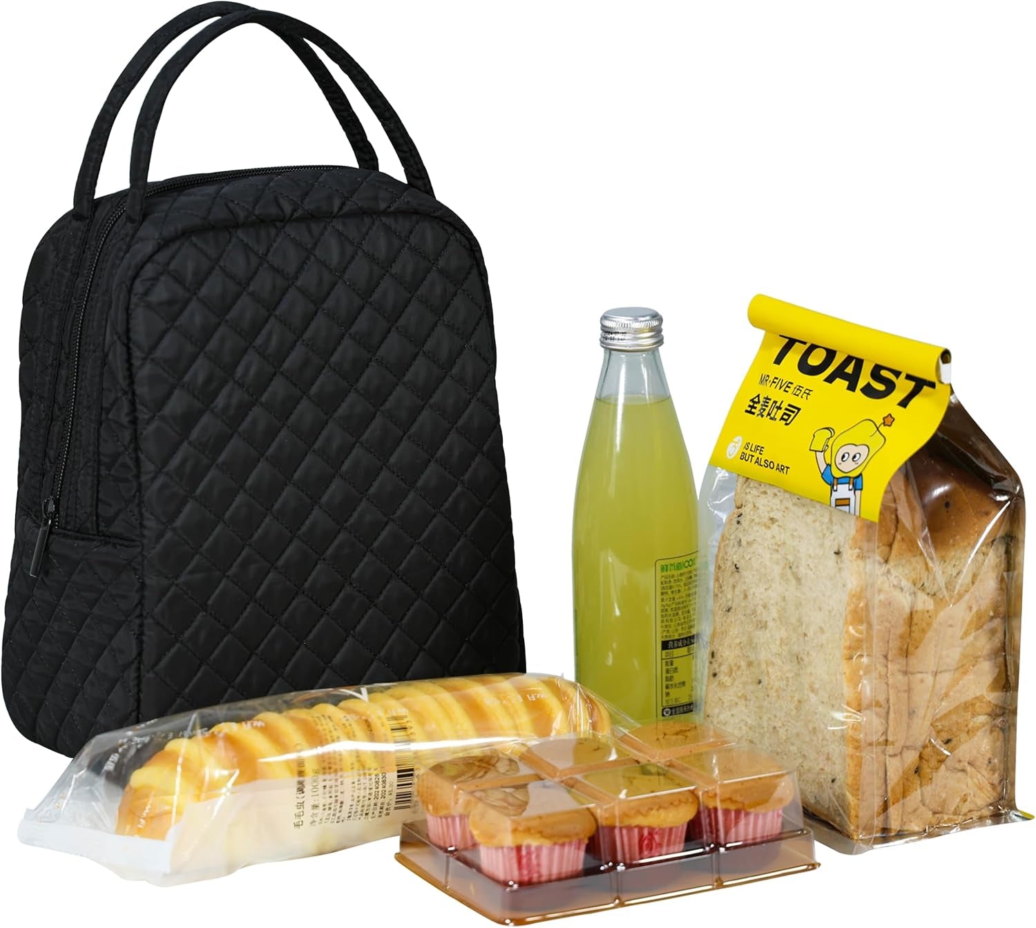 large-quilted-fabric-cotton-reusable-inusulated-lunch-tote-bag-cooler-snack-bag-women-pretty-thermal-lunch-box-storage-gift-bag-for-work-outdoor-black
