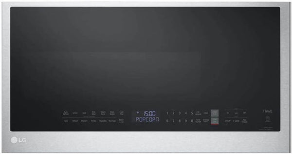 LG Smart 30 In. W 2 Cu. Ft. over the Range Microwave with Easyclean 1,050-Watt in Printproof Stainless Steel MVEL2033F1