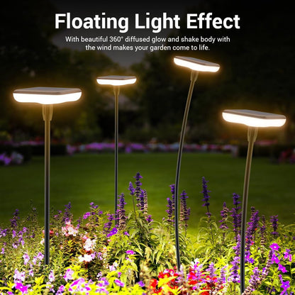 Solar Lights Outdoor Garden 4 Pack Solar Pathway Light 31" Tall Solar Landscape Lights 34LM Bright up to 12H IP65 Waterproof Auto On/Off for Walkway outside Yard Path Patio Lawn Flower Bed Plant Decor2