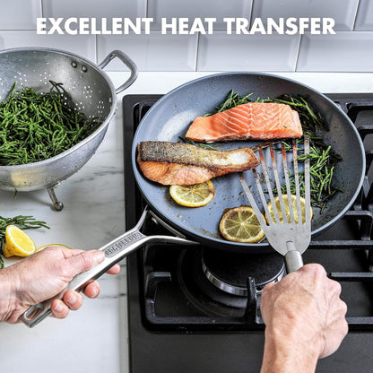 Paris Pro Hard Anodized Healthy Ceramic Nonstick, 10" Frying Pan Skillet, Pfas-Free, Dishwasher Safe, Grey5