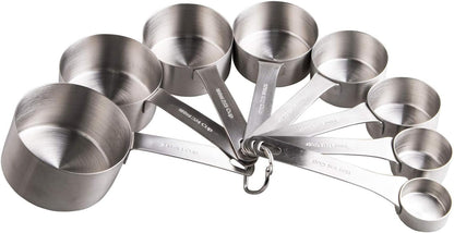 Measuring Cups Set, 18/8 (304) Stainless Steel Measuring Cups for Kitchen & Baking, Heavy Duty Solid Measurement Cups, Us & Metric Measure Tools with 1/16, 1/8, 2/3 &3/4 Cups5