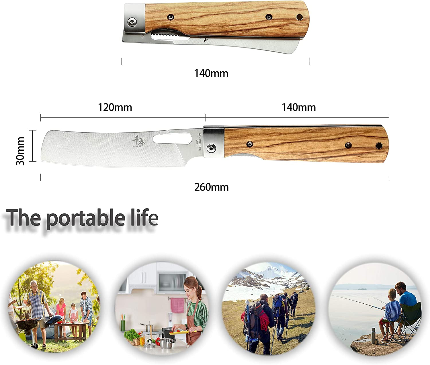 440a-stainless-steel-ultra-sharp-pocket-folding-chef-knife-peeling-utility-knife-fruit-knife-natural-olive-handle-camping-bbq-trip-outdoor-portable-kitchen-knife