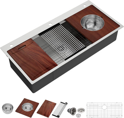45 Inch Drop in Workstation Sink 45"X22" Topmount Kitchen Sink1