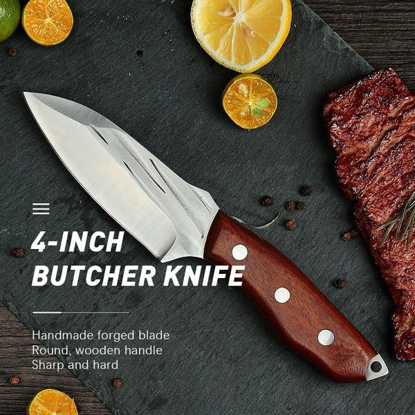 Meat Cleaver,Cleaver Knife 4 Inch Boning Knife Professional Kitchen Knives Chef Knife Hunting Knife Stainless Steel Japanese Knives Butcher Knife with Cover4