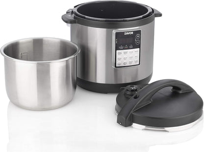 LUX Edge 6 Quart Programmable Electric Multi-Cooker: Pressure Cooker, Slow Cooker, Rice Cooker, Yogurt Maker, Steamer and More - Stainless Steel (ZSELE02)5
