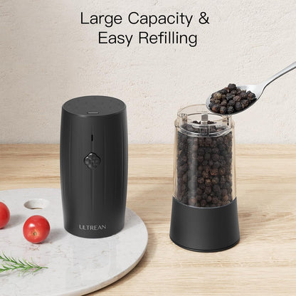 Electric Salt and Pepper Grinder Set, USB-C Rechargeable, Salt and Pepper Shakers Spice Mill with 6 Adjustable Coarseness LED Light, Kitchen Appliances for Housewarming Gifts5