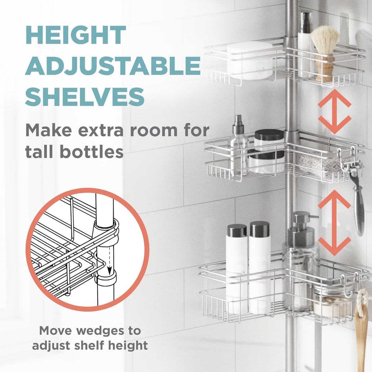 tension-pole-shower-caddy-corner-organizer-adjustable-standing-shower-caddy-with-4-l-shaped-baskets-and-hooks-rust-resistant-bathroom-tension-rod-organizer-60-to-97-inch-satin-nickel
