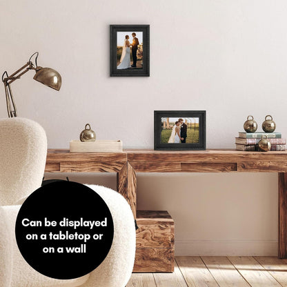 5X7 Picture Frame with Shatter-Resistant Glass - Vintage Frames with Easel - Ornate Picture Frames for Wall and Tabletop Display - Black4