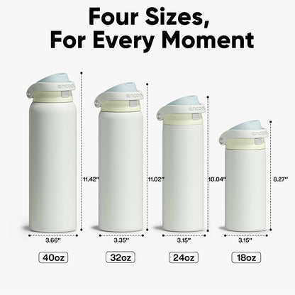Leakproof Insulated Water Bottle with Straw Dual-Sip Water Bottle Bag-Safe Design for Work, Commute & Gym – Keeps Drinks Cold All Day, 24 Oz, Cloud-Hill White9