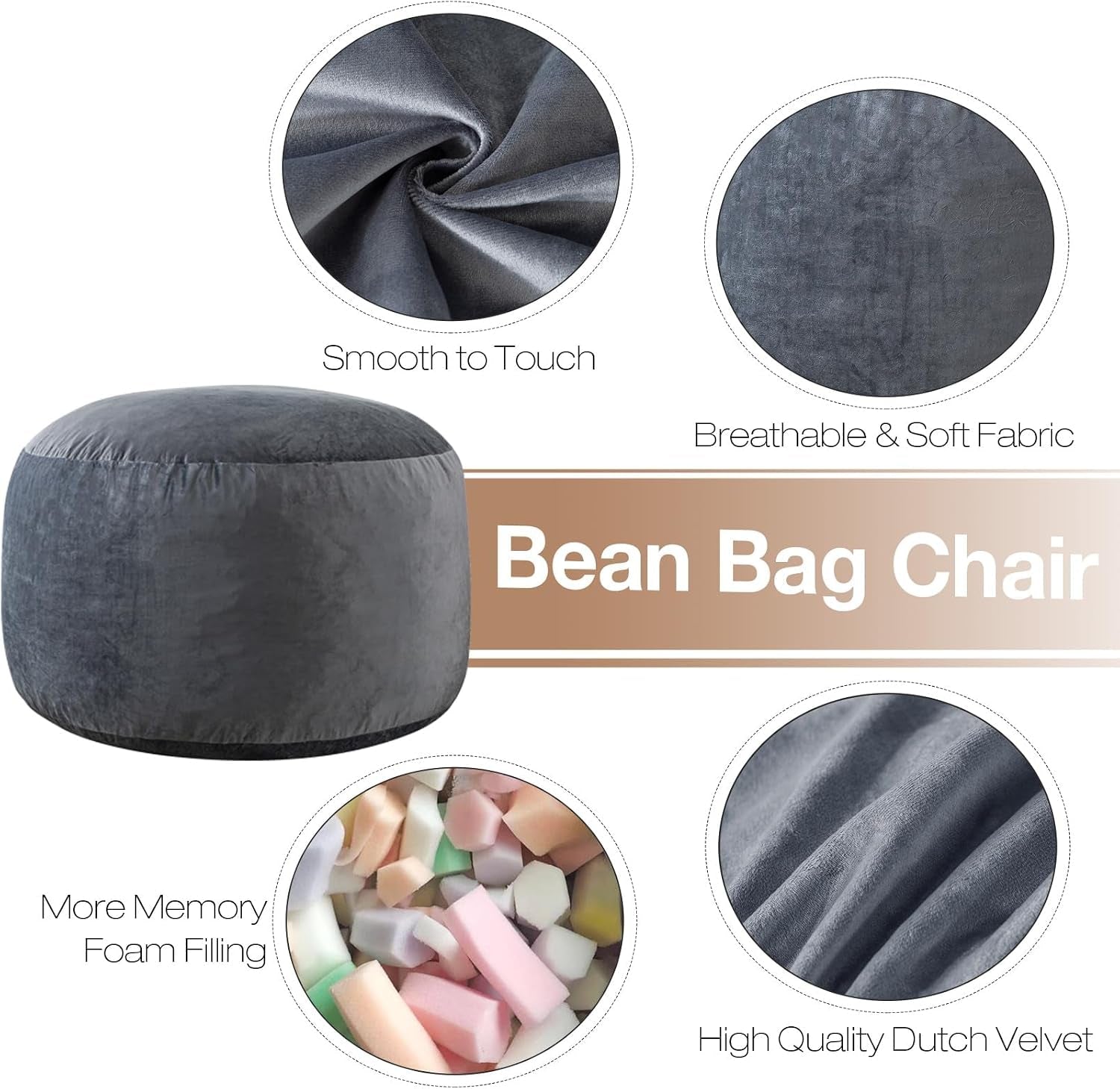 3-ft-bean-bag-chair-bean-bag-chairs-for-living-room-3-foot-dark-grey-bean-bag-chairs-for-adults-memory-foam-filling-beanbag-with-filler-included-soft-velvet-cover-pocket-pull-handle