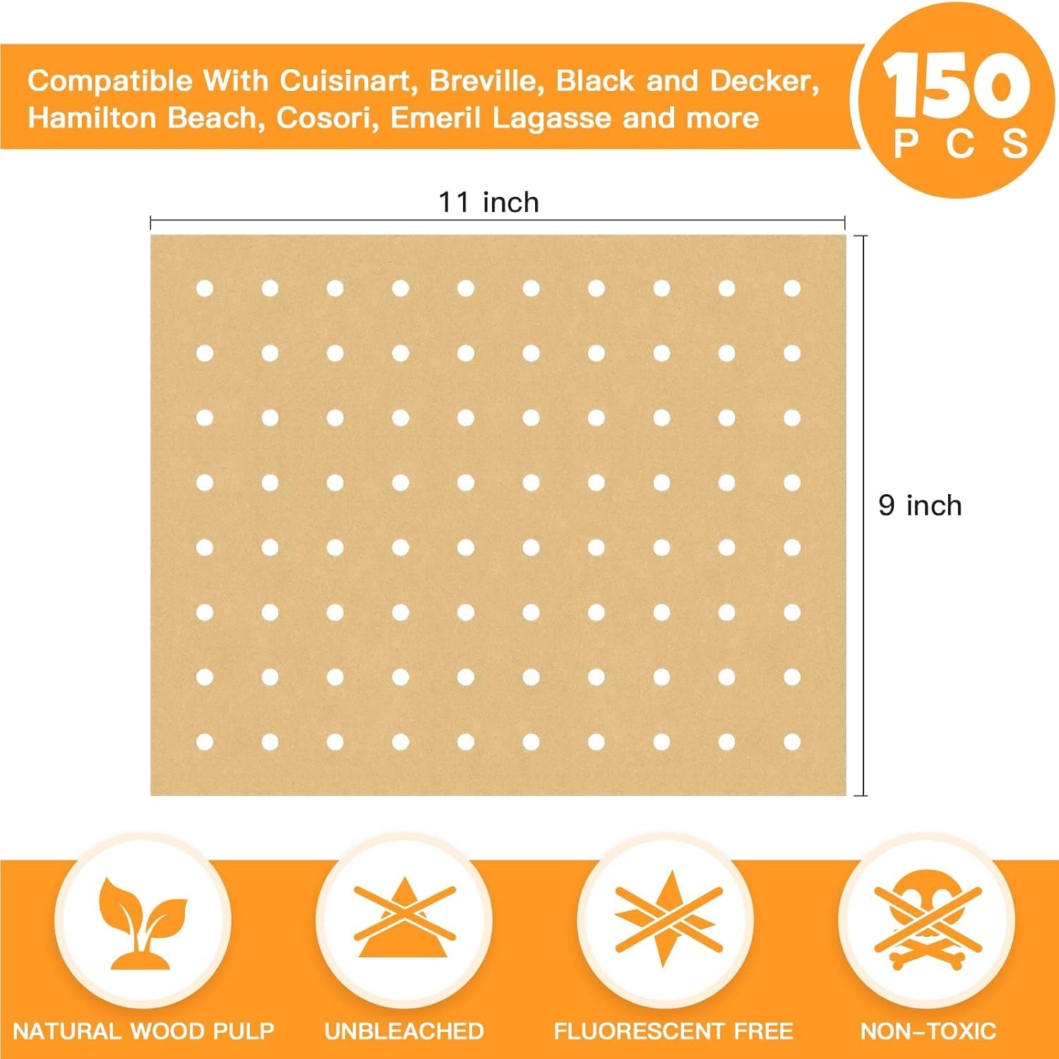 air-fryer-disposable-parchment-paper-liners-150pcs-airfryer-liners-9x11-inch-perforated-rectangular-paper-sheets-basket-liner-accessories-for-toaster-oven-xl-air-fryer