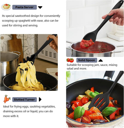 Silicone Cooking Utensils, 10 Pcs Kitchen Cooking Utensils Set4