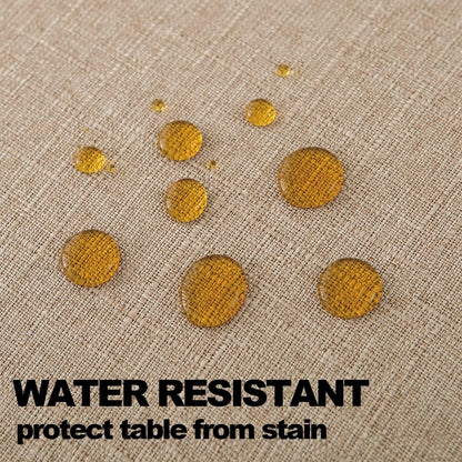 Burlap Linen Tablecloth 6Ft, Tan Table Cloth Rectangular4