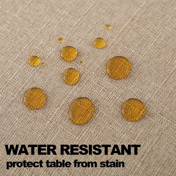Burlap Linen Tablecloth 6Ft, Tan Table Cloth Rectangular4