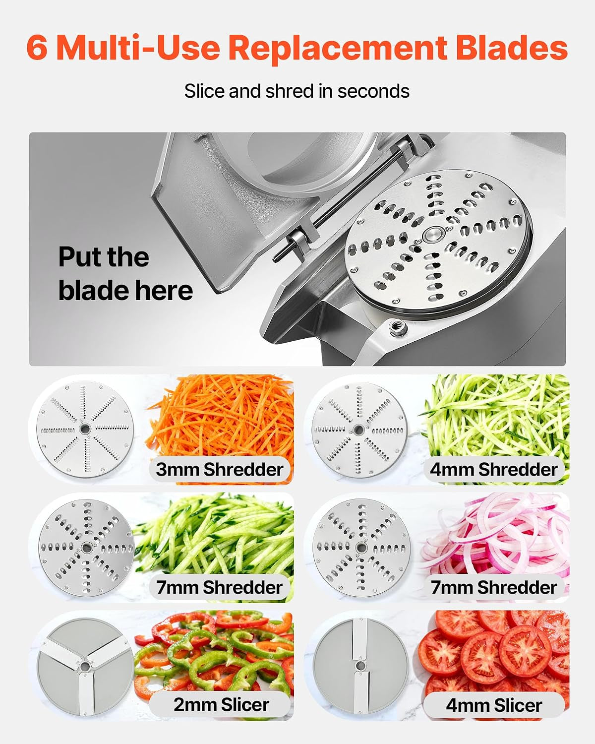 commercial-food-processor-550w-electric-vegetable-slicer-6-blades-2-feeding-holes-1600-rpm-stainless-steel-vegetable-processor-interchangeable-blade-3mm-4mm-7mm-shred-and-2mm-4mm-slice