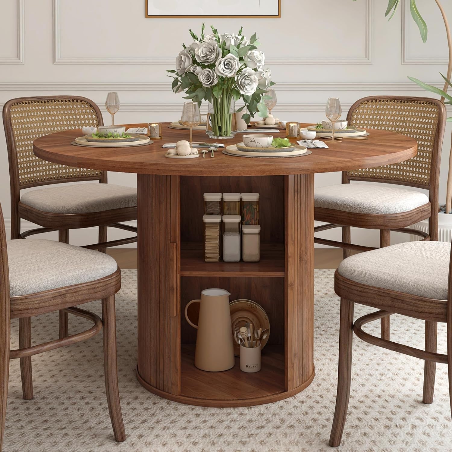 47-inch-round-dining-table-for-4-kitchen-table-dinner-table-with-2-layer-storage-shelf-and-wood-slide-door-for-home-dining-room-living-room-walnut