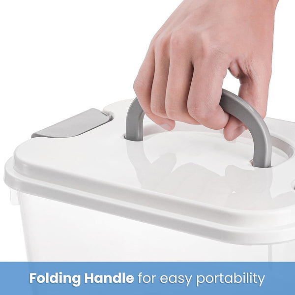 8 Pack 5.5 Quart Plastic Storage Bins with Lid and Handle, Clear Latch Storage Box Stackable Organizing Bins, Lidded Storage Container for Home, Office3