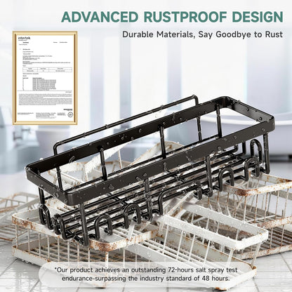 Shower Caddy 6-Pack, Bathroom Organizers and Storage Shelves, Black4