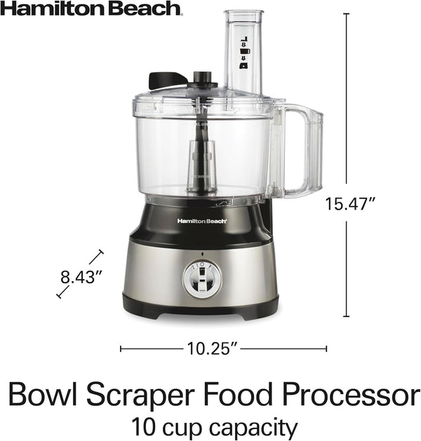 Food Processor & Vegetable Chopper for Slicing, Shredding, Mincing, and Puree, 10 Cups + Easy Clean Bowl Scraper, Stainless Steel (70730)8