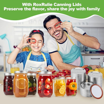 150PCS Canning Lids Regular Mouth(2.76In/70Mm), Upgraded Leak-Proof Mason Jar Lids for Ball/Kerr Jars, Split-Type Lid with Perfect Airtight Seal, Canning Jars Lids, Food Grade Material7
