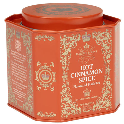 Hot Cinnamon Spice Black Tea, 30 Sachets in Tin | Black Tea with Three Types of Cinnamon, Orange Peel and Cloves. Contains Caffeine.2