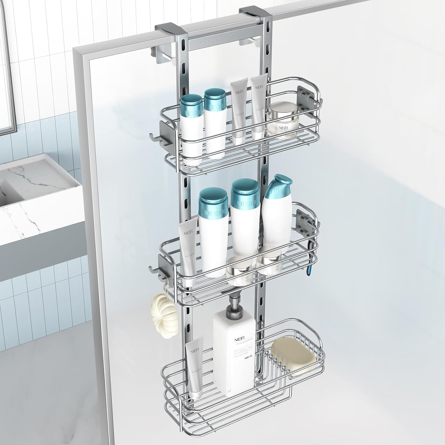 over-the-door-shower-caddy-adjustable-hanging-shower-organizer
