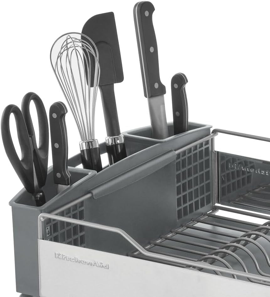 kitchenaid-large-capacity-full-size-rust-resistant-dish-rack-with-angled-drain-board-and-removable-flatware-caddy-light-grey