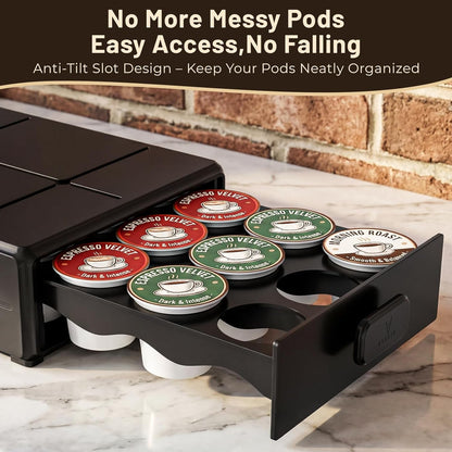 Coffee Pod Organizer Drawer for Keurig K-Cup Pods, Holds 18 Pods - Compact, Easy-Access Design with Smooth Glide, Ideal for Small Spaces and Coffee Machines4