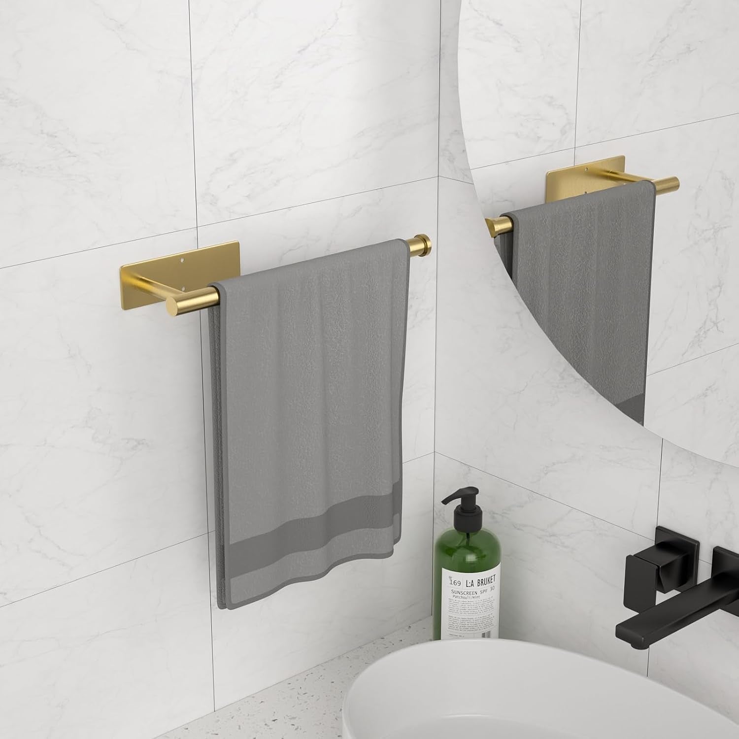 paper-towel-holder-under-cabinet-self-adhesive-no-drilling-stainless-steel-wall-mounted-for-kitchen-and-bathroom-easy-install-durable-space-saving-ideal-for-home-rv-gold-1-pack