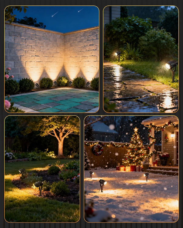 6W 700LM Low Voltage Landscape Lighting, 12V AC/DC 3000K Warm White LED Low Voltage Landscape Lights, IP65 Waterproof Outdoor Spotlights with Connectors for Garden Tree Yard 14Pack W01SLP14069