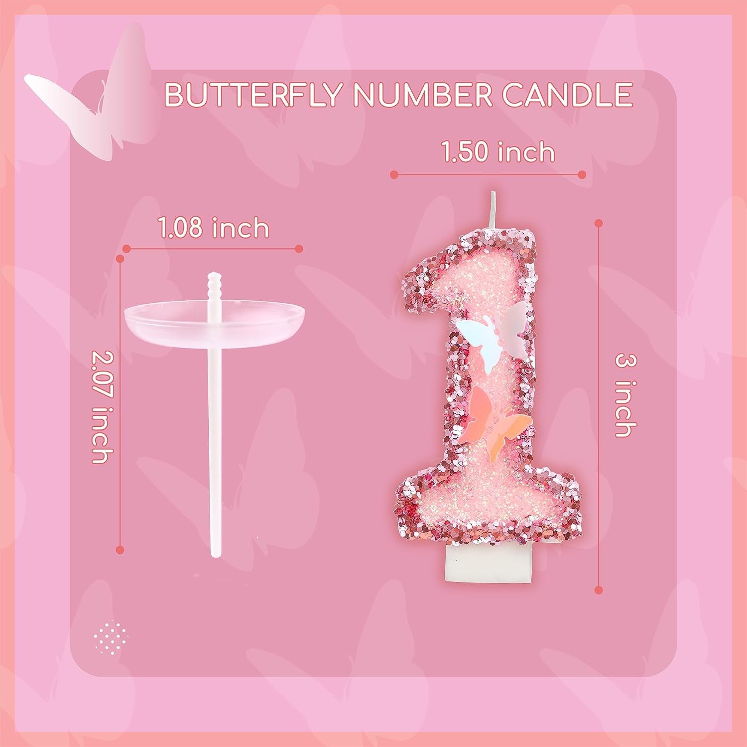 number-1-pink-butterfly-birthday-candles-butterfly-themed-number-candles-cake-number-candles-party-celebration