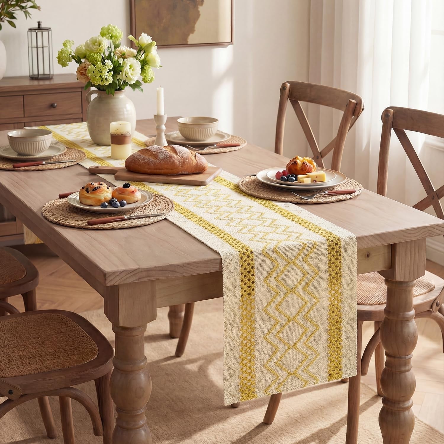 yellow-stripe-diamond-woven-table-runner-12x72-inch-holiday-farmhouse-kitchen-dining-dresser-coffee-table-decoration-for-home-party-decor-macrame-cotton-blend
