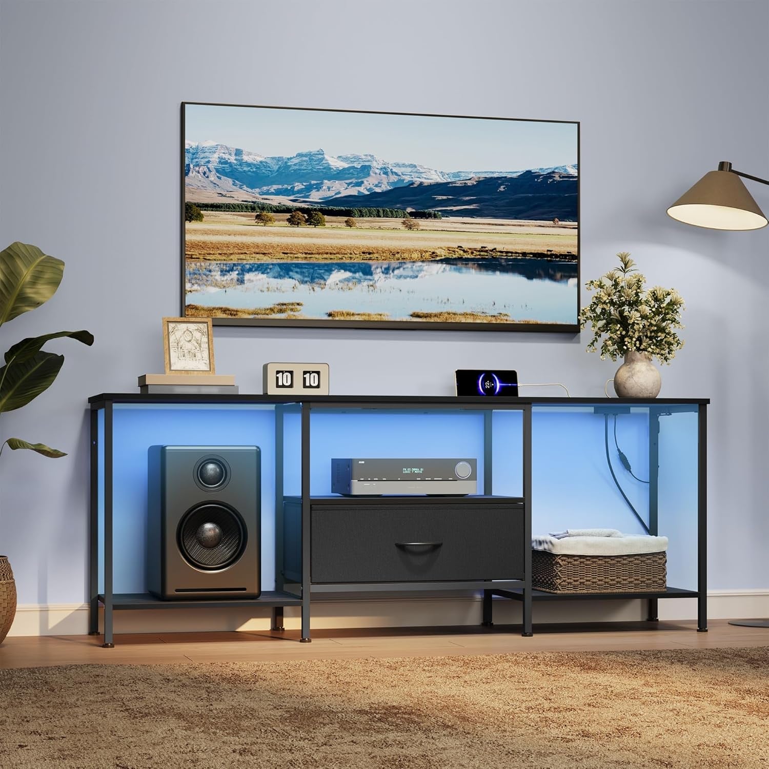 songmics-bellah-collection-tv-stand-for-tvs-up-to-70-inches-media-console-table-and-entertainment-center-unit-for-living-room-with-shelves-and-drawer-steel-modern-ink-black-ulgs131b101s