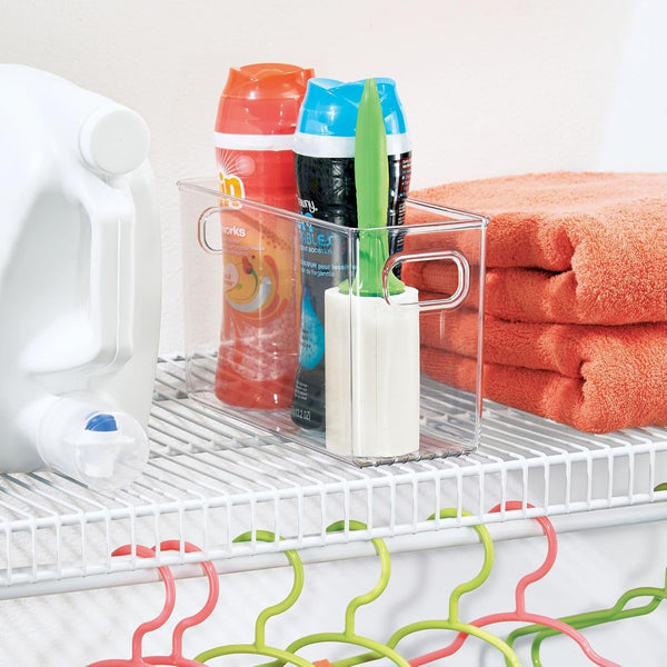 Slim Clear Plastic Storage Bin, Tall Narrow6