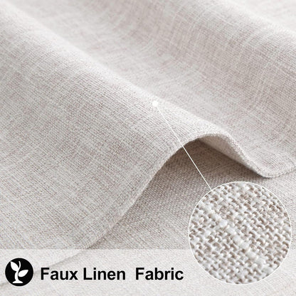 Faux Cotton Linen Placemats Set of 6, Cloth Washable Farmhouse Dining Table Mats for Indoors & Outdoors, Easy to Clean, Neutral Beige, 13 X 19 Inch3