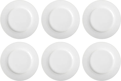 6-Piece White Dinner Plate Set, Microwave and Dishwasher Safe for Everyday Use, 10.5 Inches3