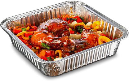 25Pack-8X8 Aluminum Foil Pans Disposable Square Baking Cake Pans | Heavy Duty 8X8 Baking Pan Disposable Foil Pans,Cooking Tins Homemade Breads Oven Pans,Foil Pan, Baking Pan Roasting5