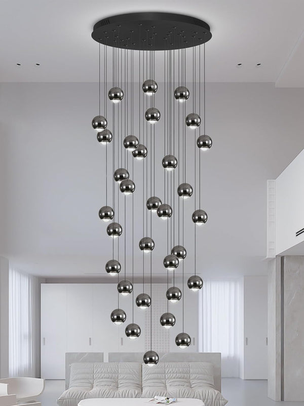 Modern Chandeliers for High Ceiling LED Dimmable Globe Chandeliers Large Pendant Light for Entrance Hallway Foyer Staircase3
