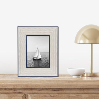 5X7 Breem Frame -Navy with White Rope3