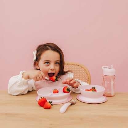 OXO Tot On-The-Go Fork and Spoon Set - Blossom2