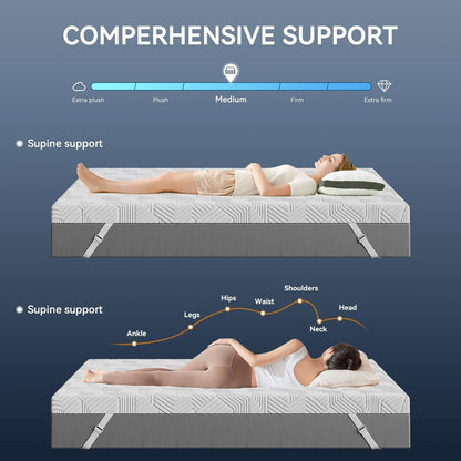 3 Inch Twin XL Memory Foam Mattress Topper,Dorm Room Essentials | Gel Foam Bed Topper with Washable Cover, Non-Slip Back to School Bedding,Pressure-Relieving Mattress Topper for Back Pain8