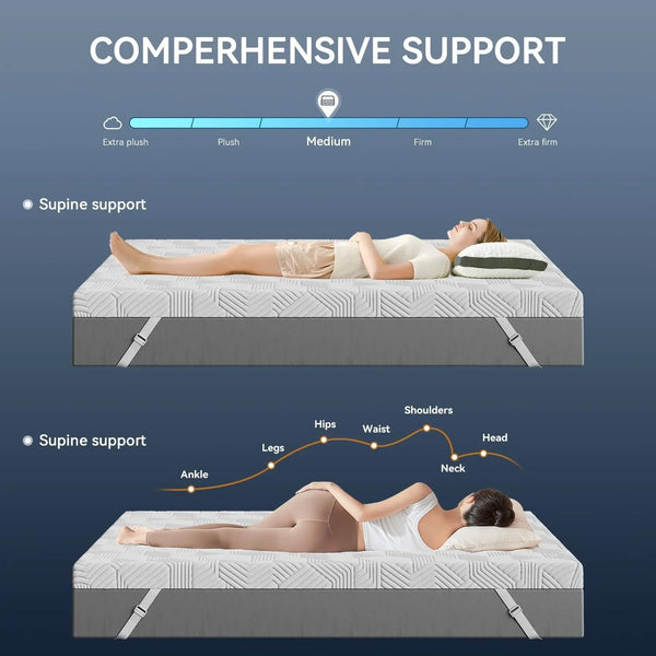 3 Inch Twin XL Memory Foam Mattress Topper,Dorm Room Essentials | Gel Foam Bed Topper with Washable Cover, Non-Slip Back to School Bedding,Pressure-Relieving Mattress Topper for Back Pain8