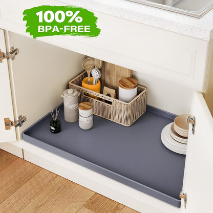 Waterproof under Sink Mat, 34" X 22", Dark Gray4