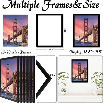 16X20 Picture Frames Black, Set of 6 for Gallery Wall Display3