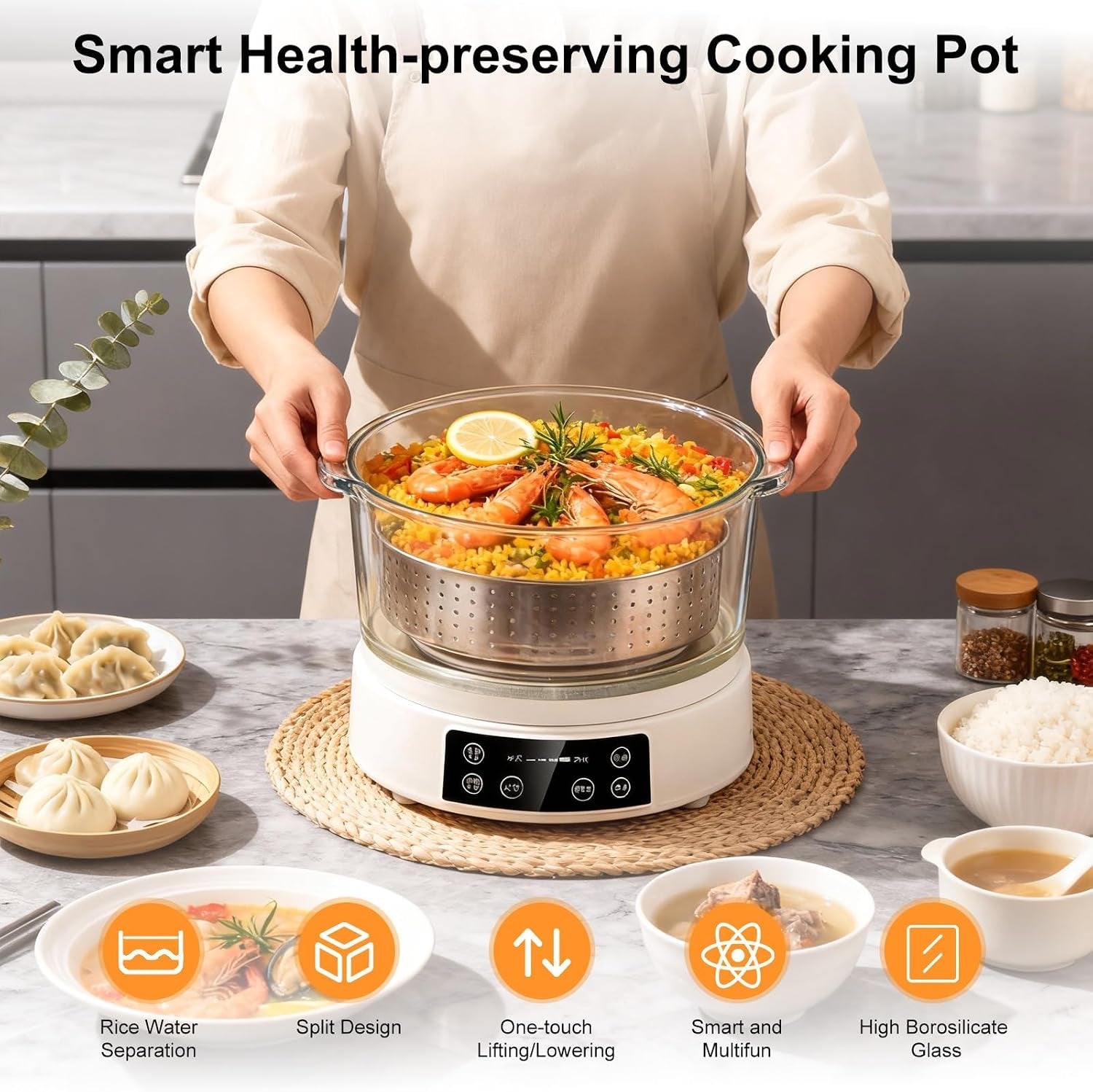 3l-low-carb-rice-cooker-4h-keep-warm-low-sugar-rice-cooker-with-auto-lift-basket-with-steaming-boiling-and-hotpot-in-one